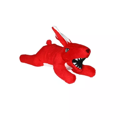 Mighty Jr Angry Animals Rabbit Plush Dog Toy – Durable Tug Toy, Red