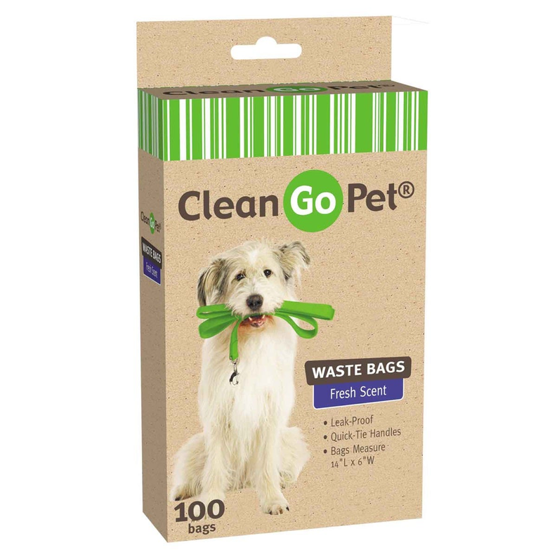 Clean Go Pet Scented Doggy Waste Bags – Leakproof Pickup Bags, 100ct