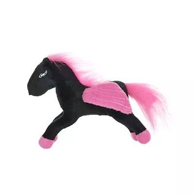 Mighty Jr. Pegasus Squeaky Dog Toy β Durable Black & Pink Small Dog Toy