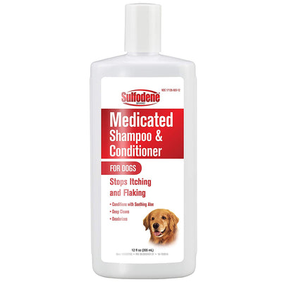 Sulfodene Medicated Dog Shampoo – Itch & Flake Relief, 12 oz