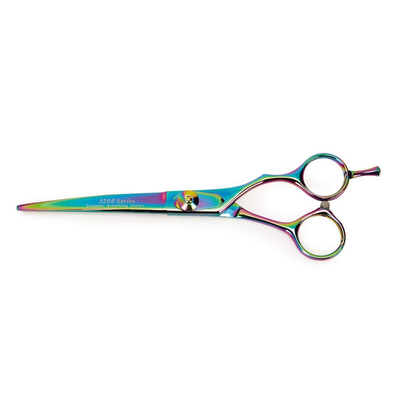 Pet Edge MG 5200 Rainbow Curved Dog Grooming Shears - 6.5 Inch