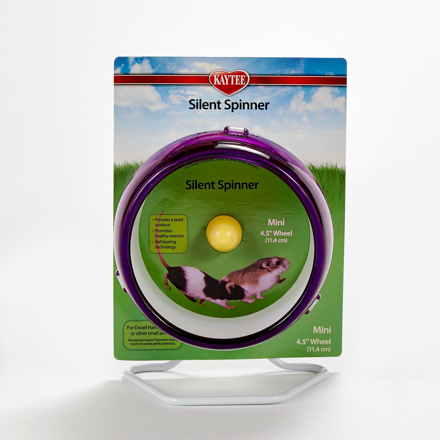 Kaytee Silent Spinner Wheel – 4.5 Inch Quiet Exercise Wheel for Mice