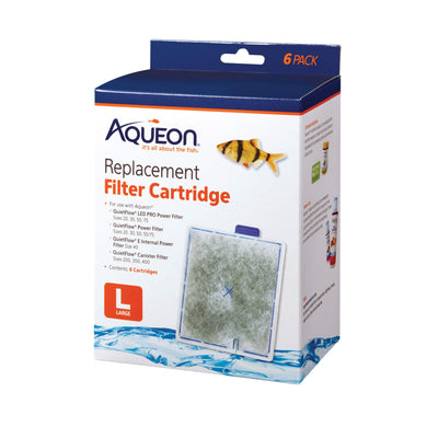 Aqueon QuietFlow Replacement Filter Cartridge - Large, 6-Pack