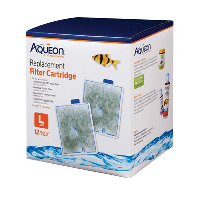 Aqueon QuietFlow Large Replacement Filter Cartridge - 12 Count Pack