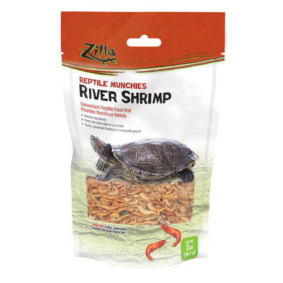 Zilla Reptile Munchies River Shrimp - High Protein Turtle Treat, 2 oz
