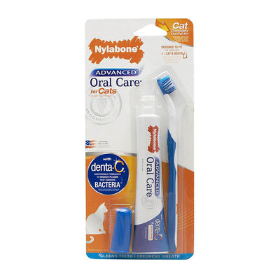 Nylabone Advanced Oral Care Cat Dental Kit – Toothbrush & Toothpaste