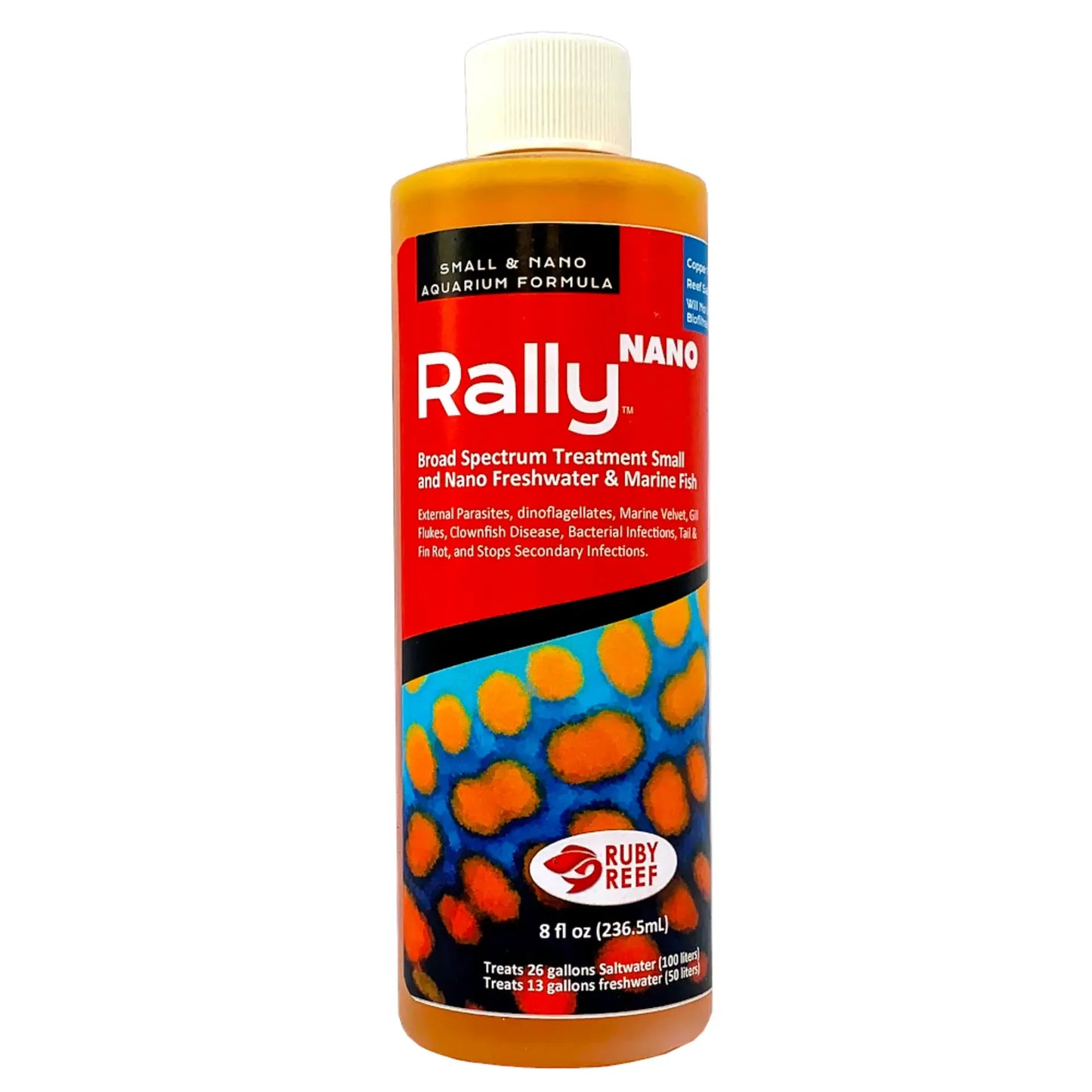 Ruby Reef Nano 8 Bundle | Kick-Ich, Rally & HydroPlex Aquarium Treatment