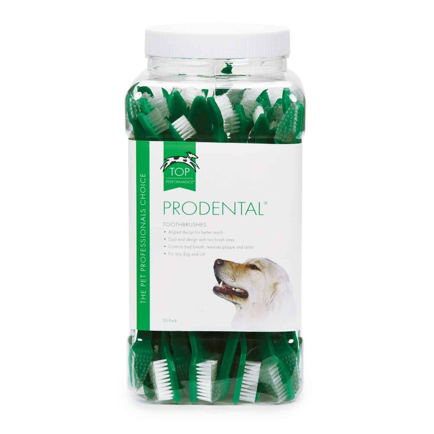 Pet Edge TP ProDental Dual End Dog Toothbrush - 50 Pack Bulk Set
