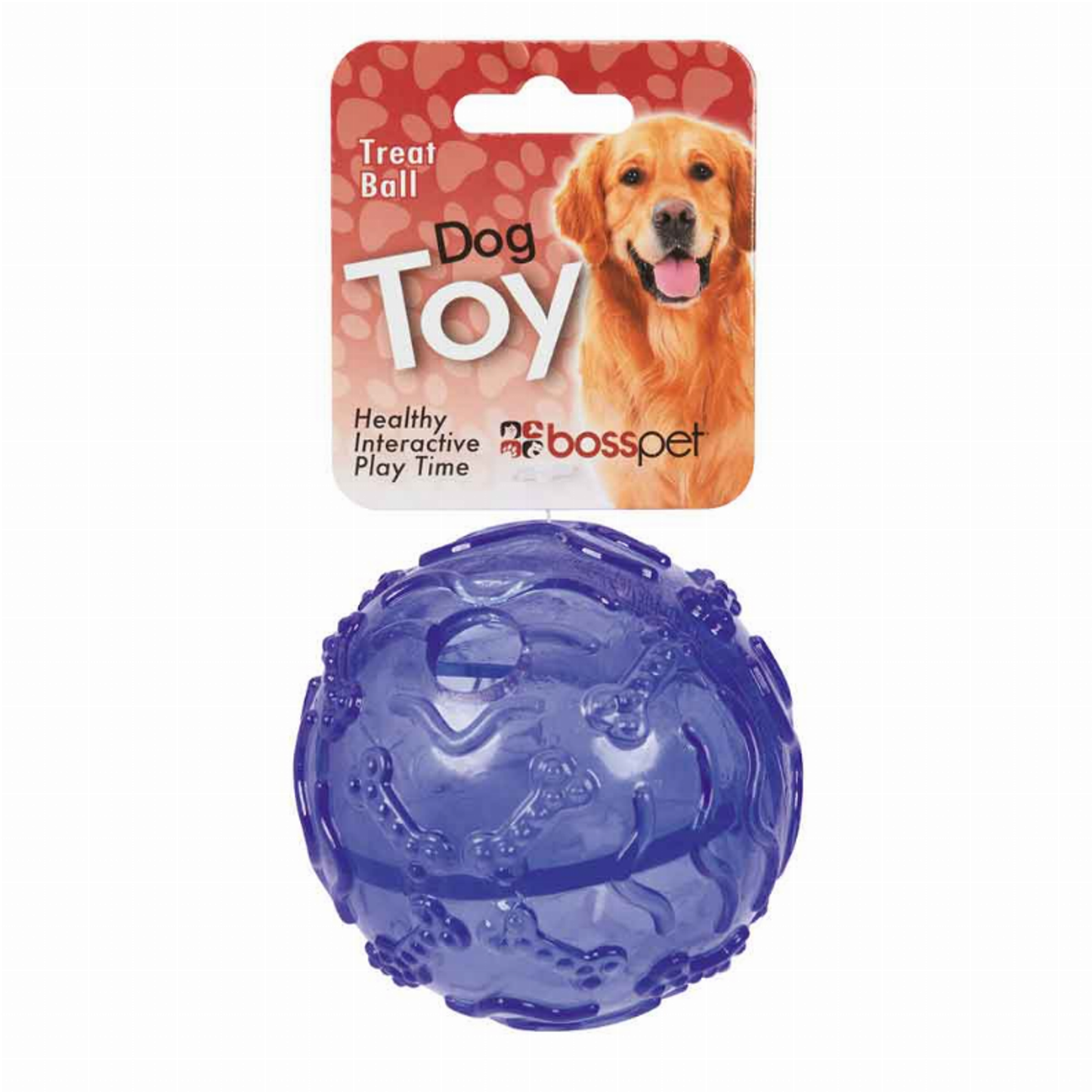 Pet Edge TPR Treat Ball – Interactive Durable Rubber Dog Toy