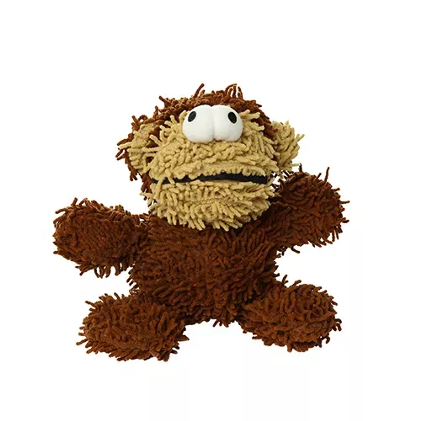 Mighty Microfiber Ball Monkey – Durable Plush Dog Toy, Medium, Brown