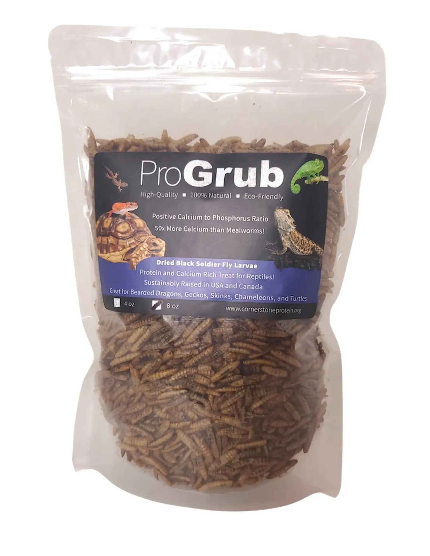 ProGrub Dried Black Soldier Fly Larvae – High Calcium - Select a Size