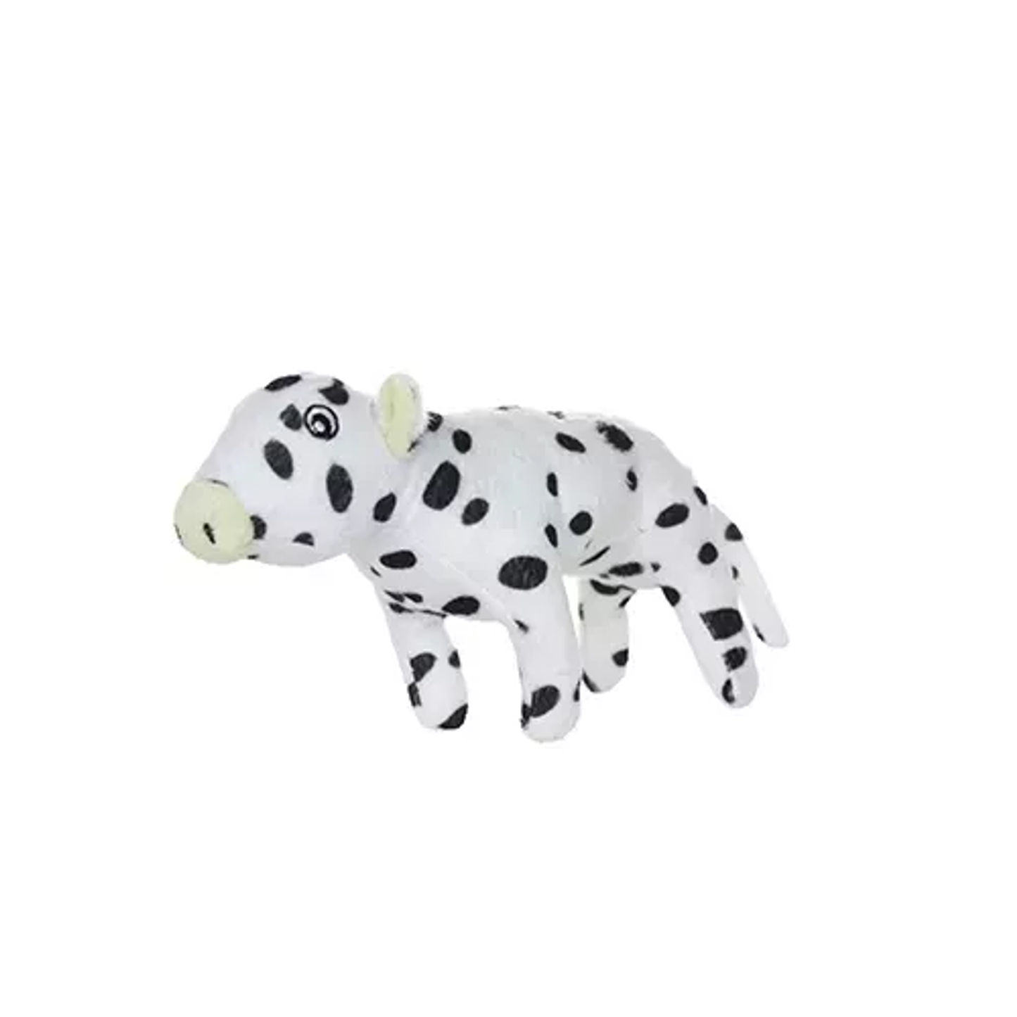 Mighty Jr Farm Cow Dog Toy – Durable Plush Tug Toy, Black & White