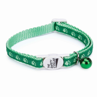 Meow Town Two-Tone Pawprint Cat Collars - Pick a Color
