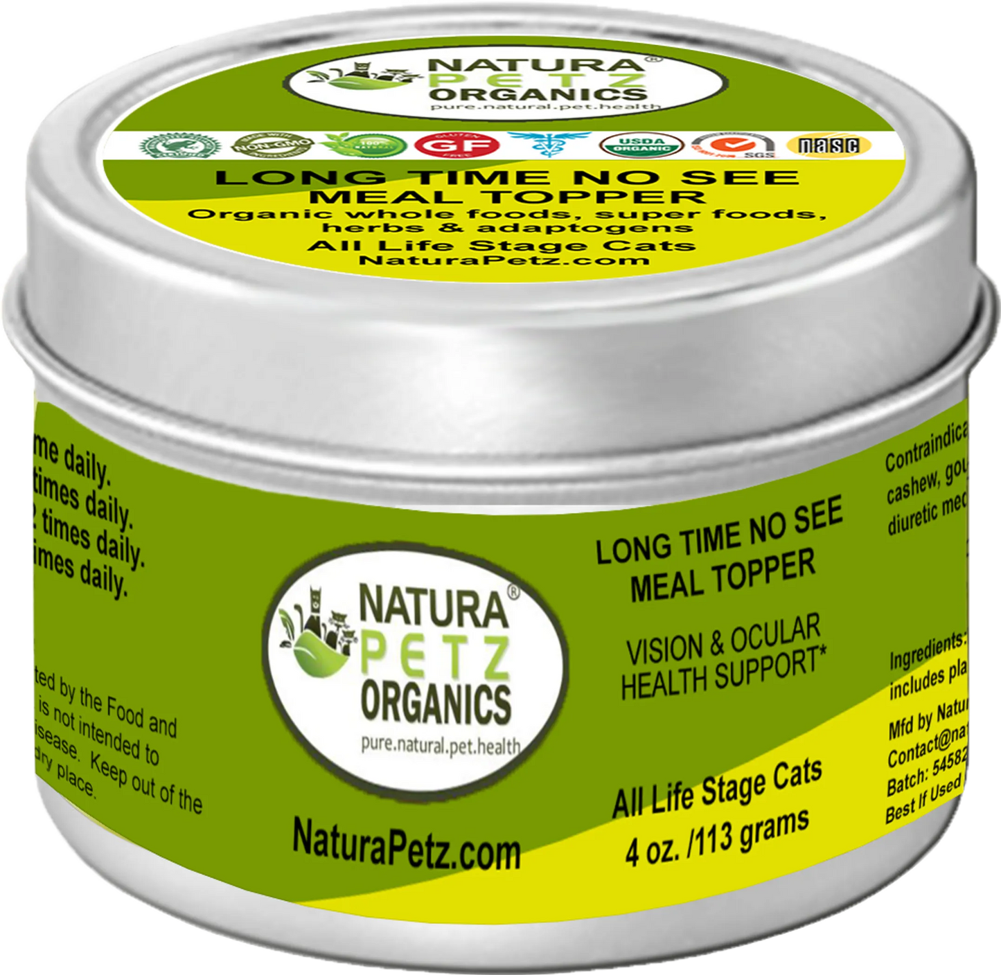 Long Time No See Meal Topper Vision & Ocular Health, Turkey Flavor Cat