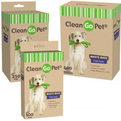 Clean Go Pet Fresh Floral Scented Doggy Waste Bags with Handles - 250 Ct