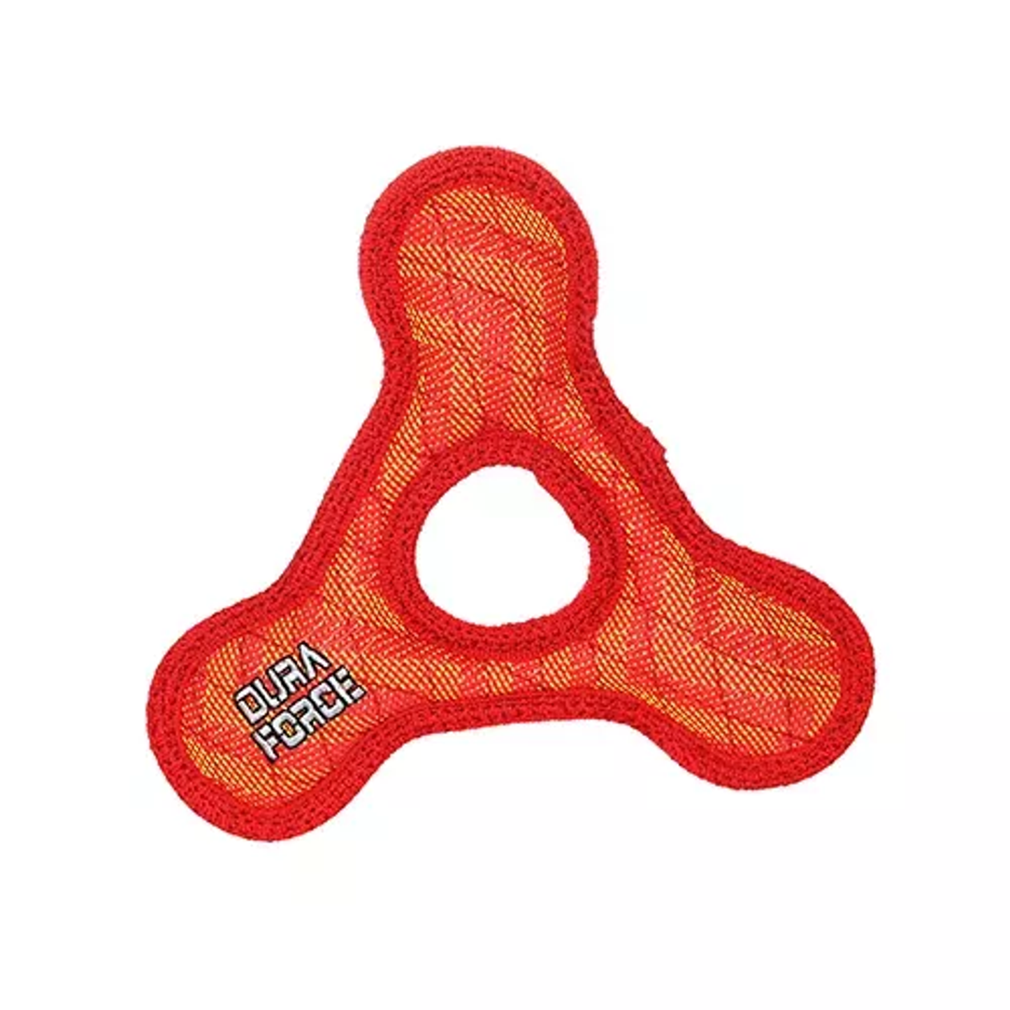 DuraForce Jr Triangle Ring ZigZag Red – Durable Dog Tug Toy by VIP Products