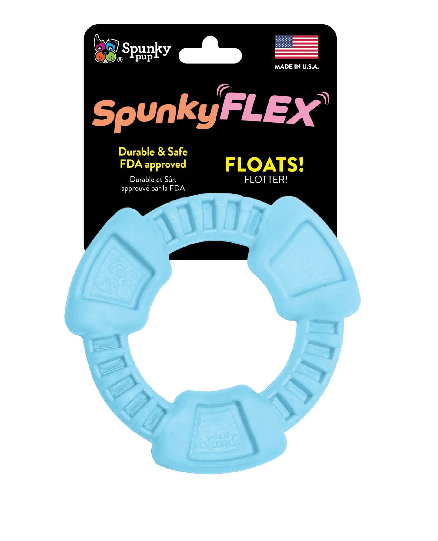 Spunky Pup SpunkyFlex Ring Dog Toy – Durable & Non-Toxic – Made in USA