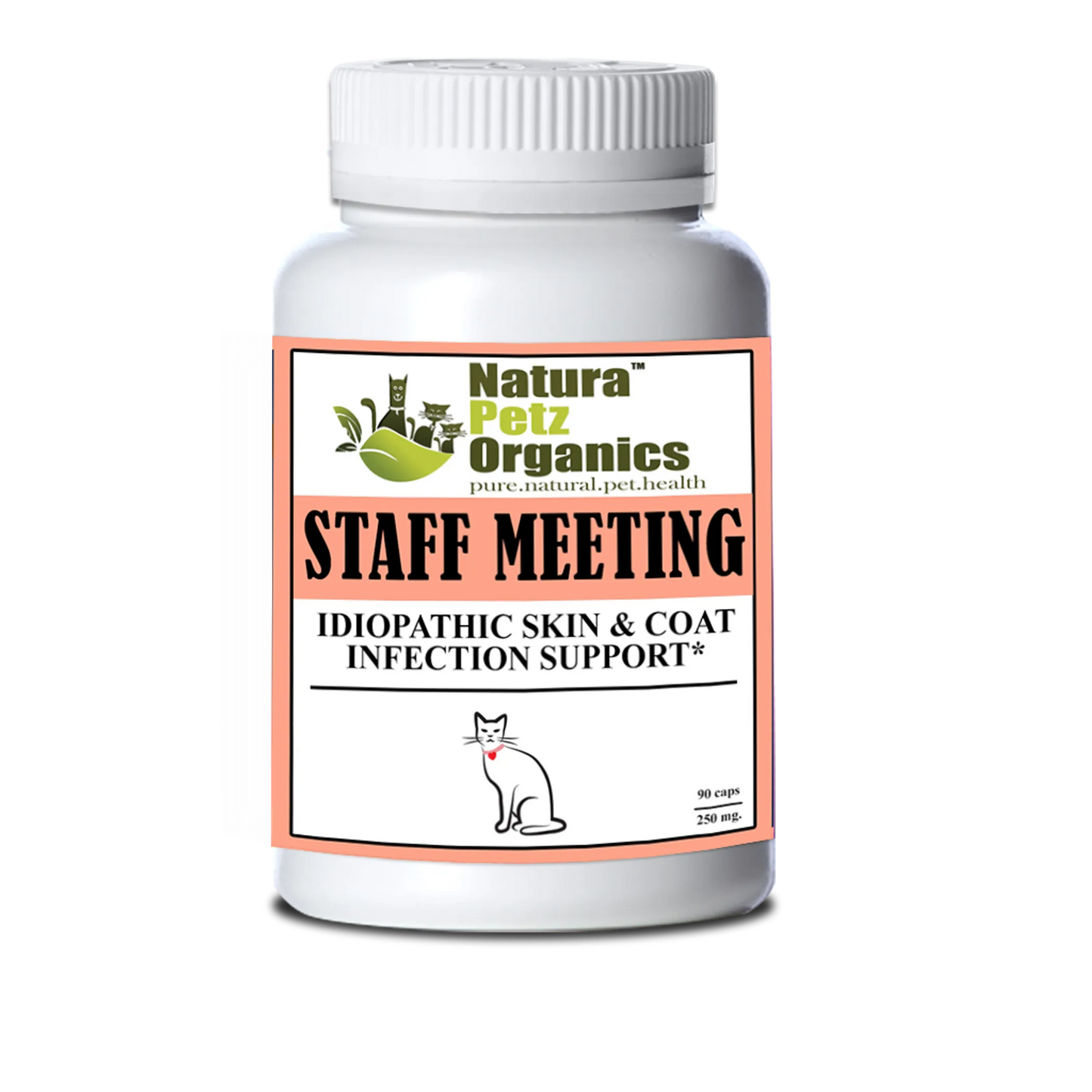 Staff Meeting Idiopathic Skin & Coat Infection, DOG 250 Caps - 500 mg. Size 1