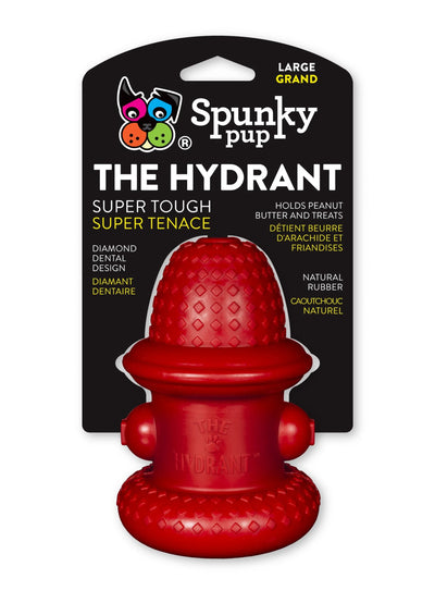 Spunky Pup Rubber Hydrant Dog Toy – Large Dental Chew Made in USA