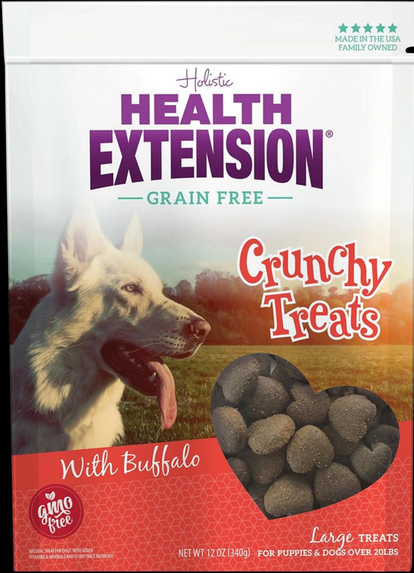 Health Extension Buffalo Heart Dog Treats – Organic Chicken & Rice