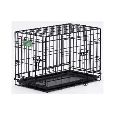 Midwest iCrate Double Door Dog Crate with Divider Panel, Black, 22-inch