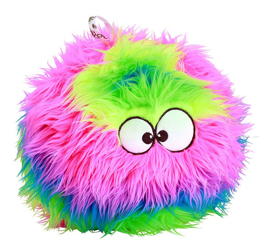 goDog Furballz w/Chew Guard Rainbow Plush Dog Toy, Large