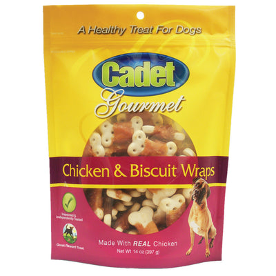 Cadet Chicken with Biscuit Wraps Dog Treats - Low Fat, 14 Ounces