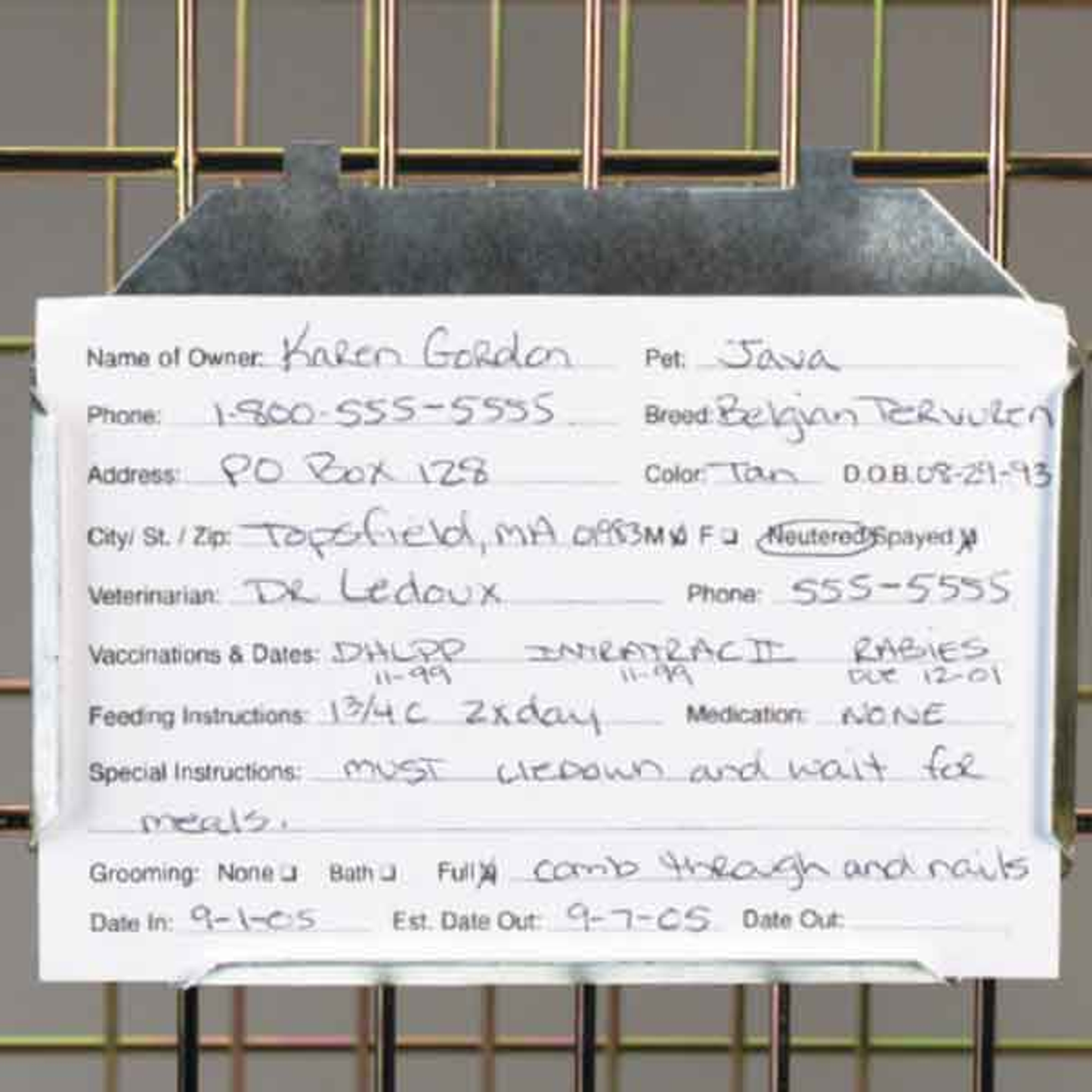 Pet Edge Metal ID Card Holders - 3x5 Inch Durable Identification Tags