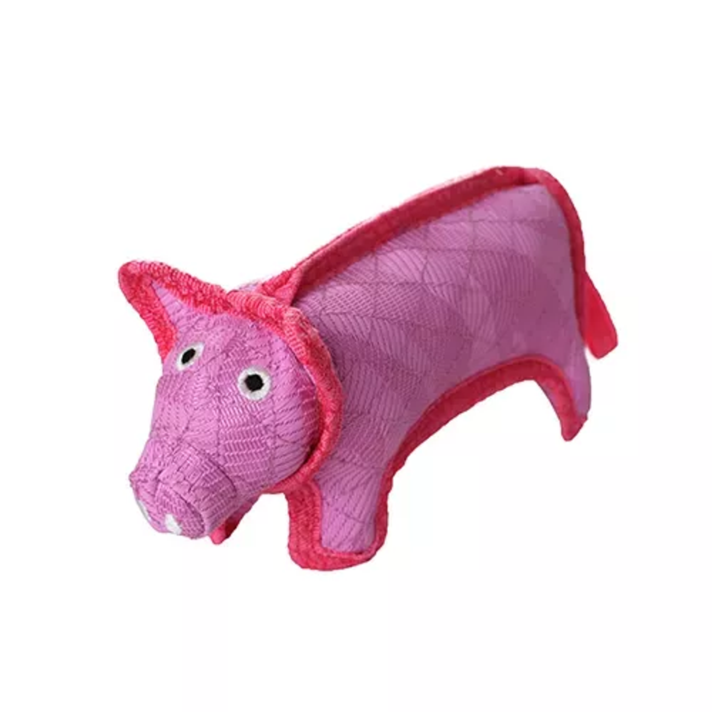 DuraForce Pig Tiger Durable Dog Toy – Pink Mesh Interactive Tug Toy