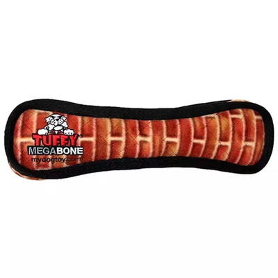 Tuffy Mega Bone Durable Dog Toy – Rust – 4 Layer Interactive Tug Toy