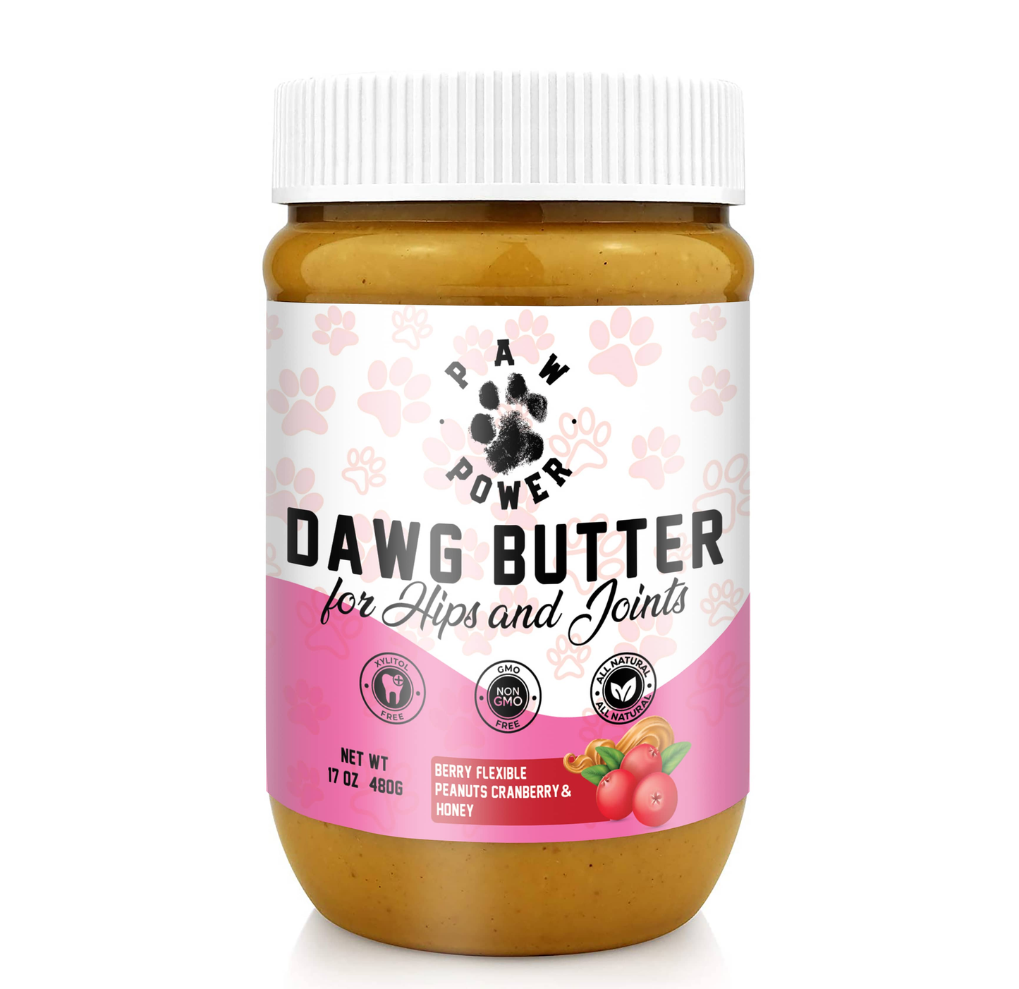Paw Power Nutrition Berry Dog Peanut Butter Hip & Joint Supplement