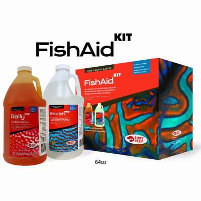 Ruby Reef FishAid Kit – Aquarium Ich and Infection Treatment, 64oz