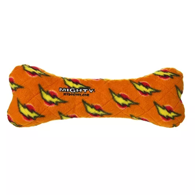 Mighty Bone Orange Dog Toy – Durable Plush Tug Toy by VIP Products