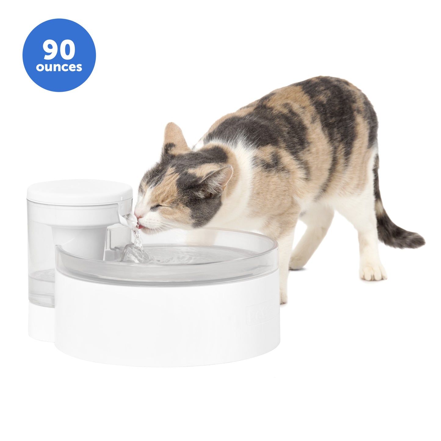 PetSafe Outlast Pumpless Pet Fountain – 90oz White HydroSpin Waterer
