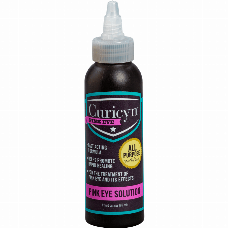 Curicyn Pink Eye Solution for Animals – Veterinary Eye Wash, 3 oz