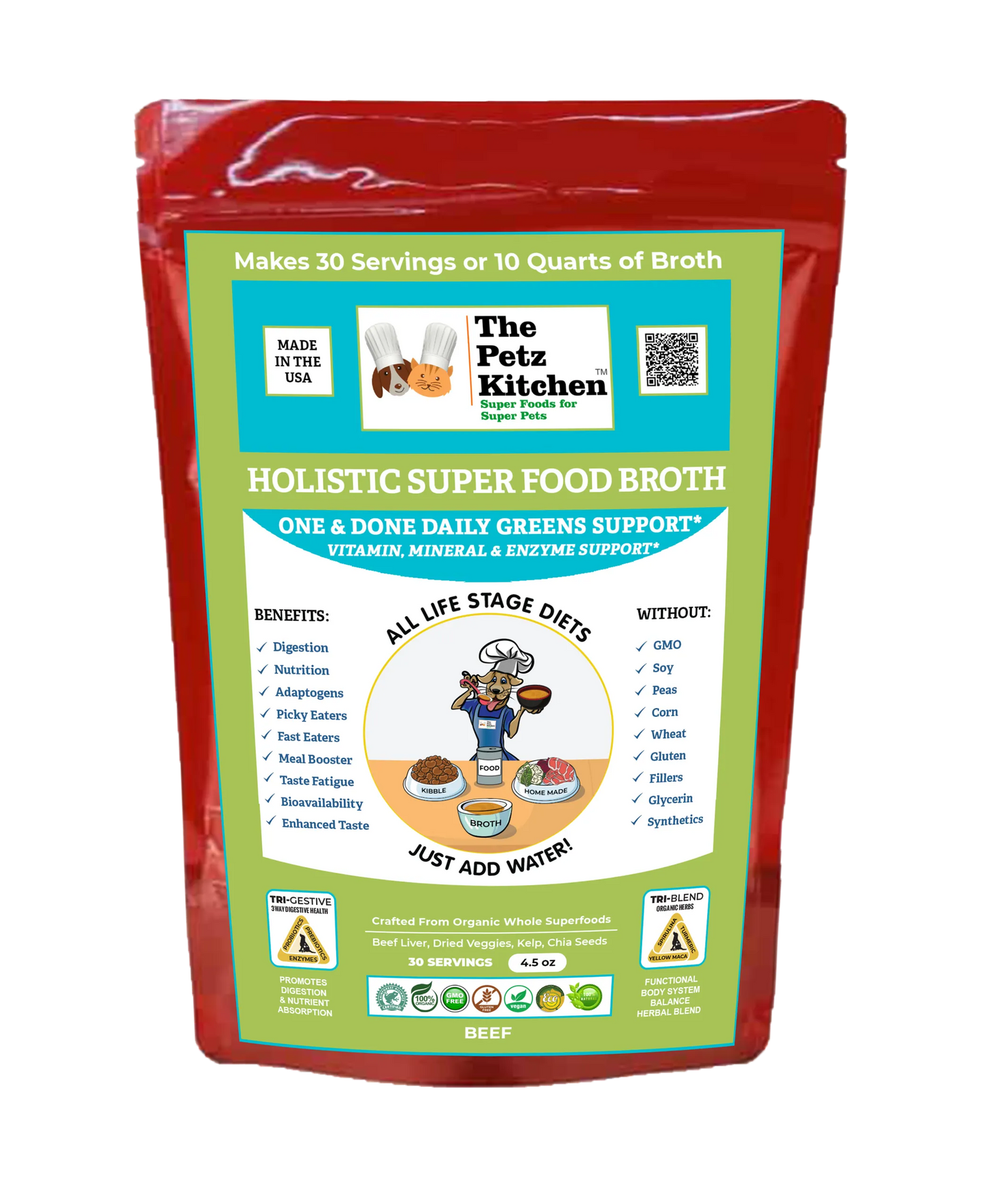 Food Broth One/Done Vitamin, Mineral/Enzyme, 4.5 Oz., BROTHBEEFONEDONE