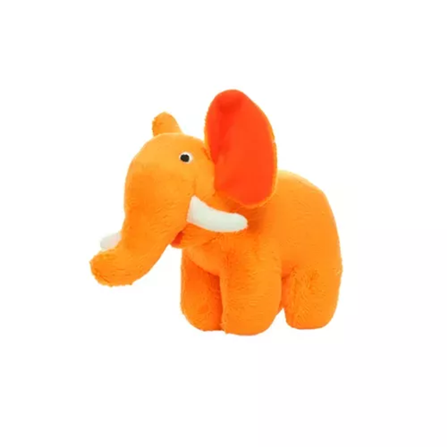 Mighty Jr Safari Elephant Plush Dog Toy – Durable Orange Soft Toy