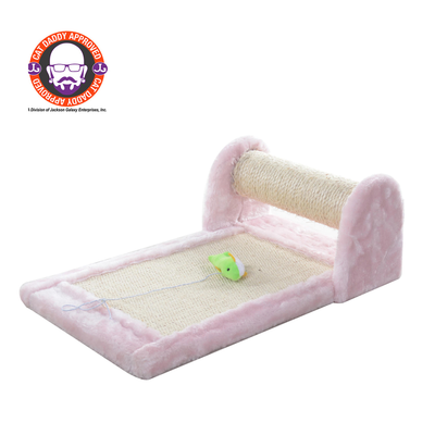 Armarkat Rolling Cat Scratcher – Pink Sisal & Faux Fur Toy, 19" H