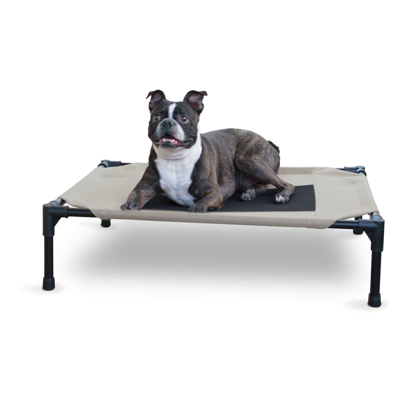 K&H Pet Products Original Pet Cot Elevated Pet Bed Medium Taupe/Black