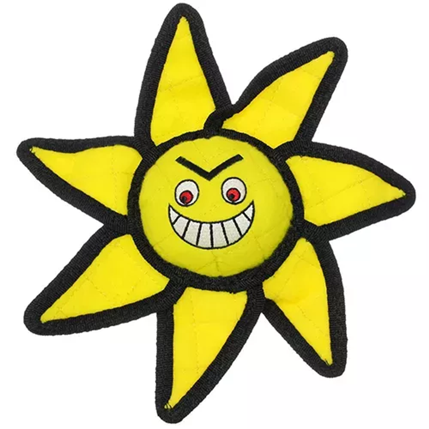 Tuffy Alien Ball Jr Sun Dog Toy – Durable Interactive Tug Toy, Yellow