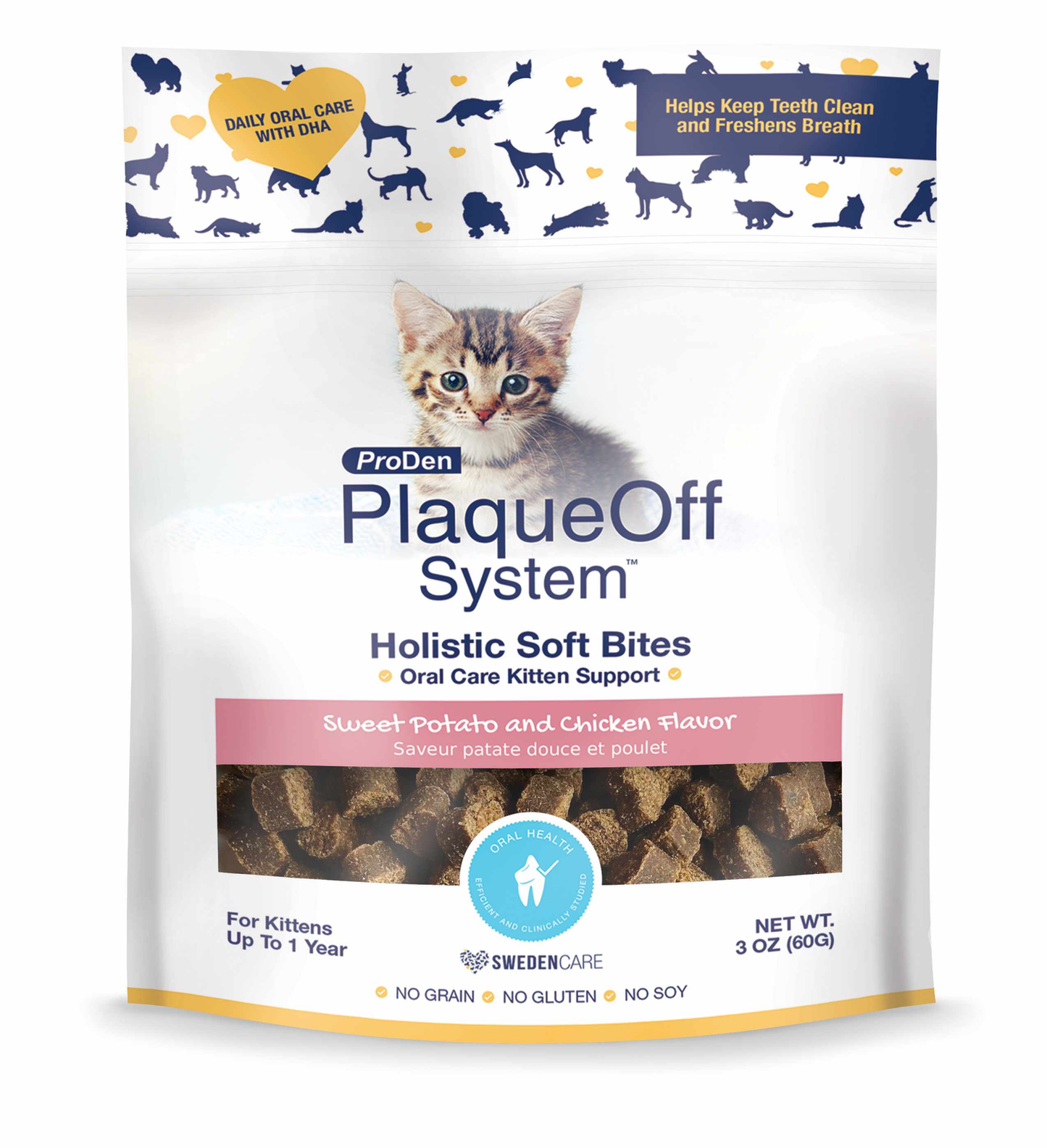 PlaqueOff Holistic Soft Bites CAT - Oral Care Kitten Formula 3 oz