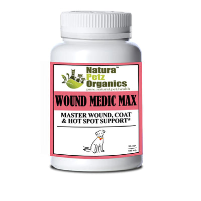 wound medic max caps master wound skin coat dog 90 caps 500 mg