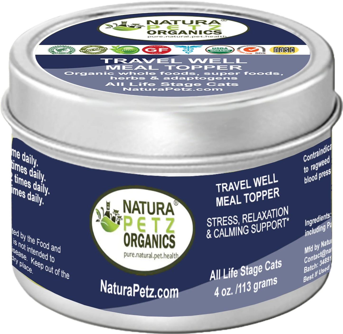 travel well meal topper stress relaxation calming 4 oz cat