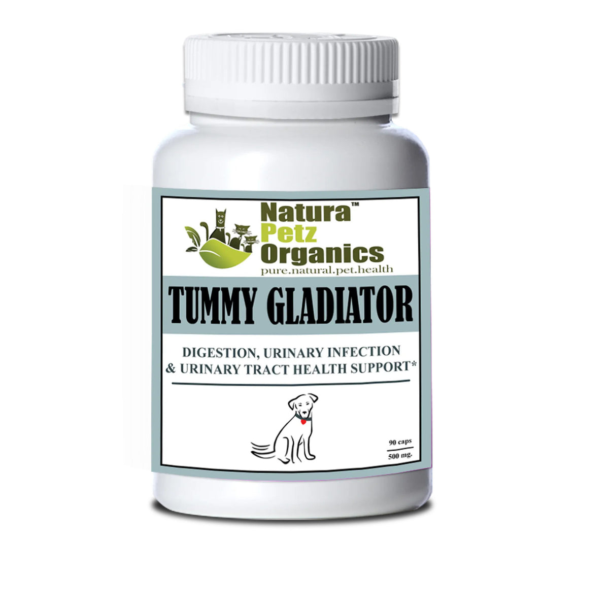 Tummy Gladiator - Digestion, Reflux & Urinary Tract for Dogs, 90 caps