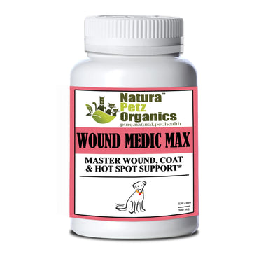 wound medic max caps master wound skin coat dog 150 caps 500 mg