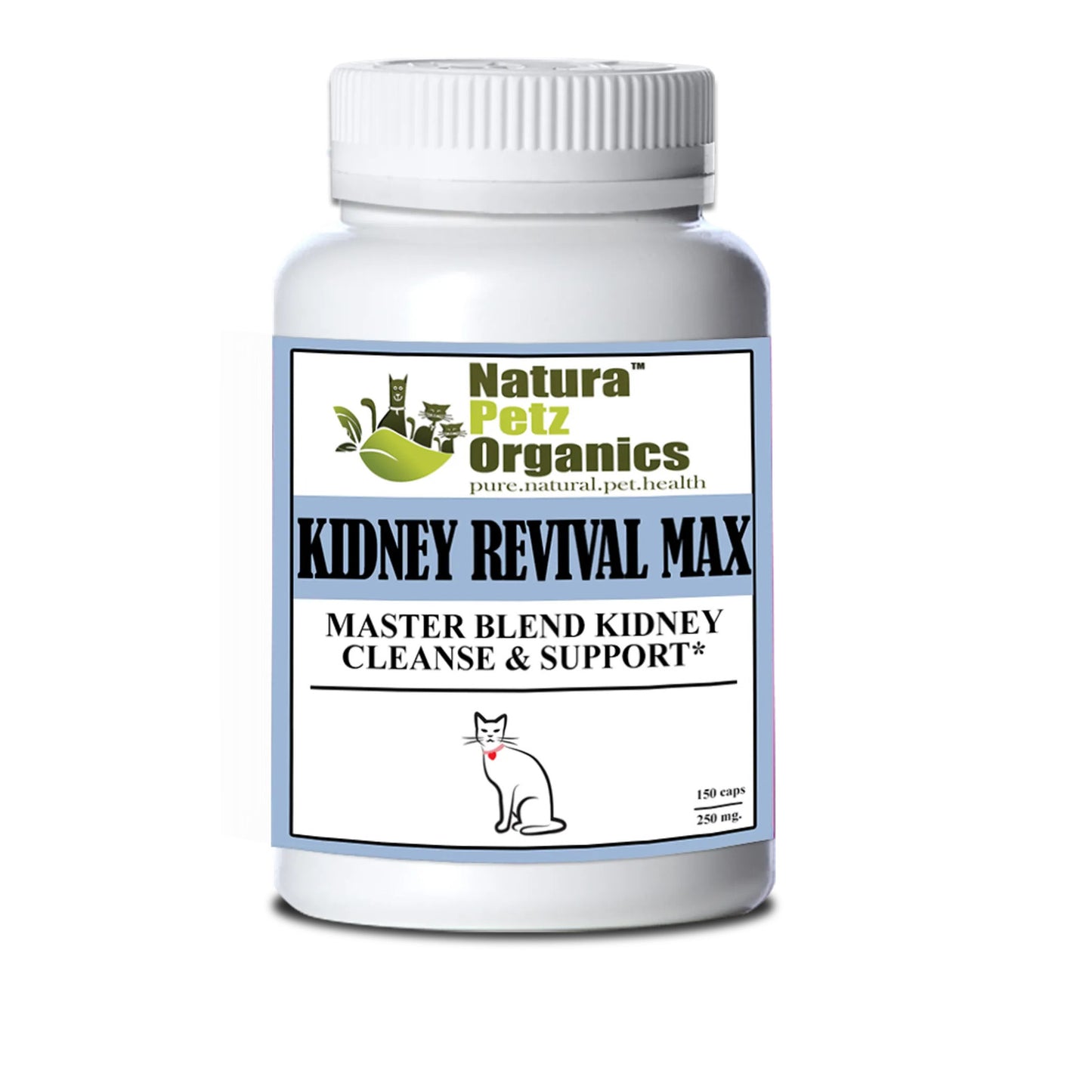 Kidney Revival Max Kidney Cleanse Caps Adult & CAT 150 Caps 500 mg.