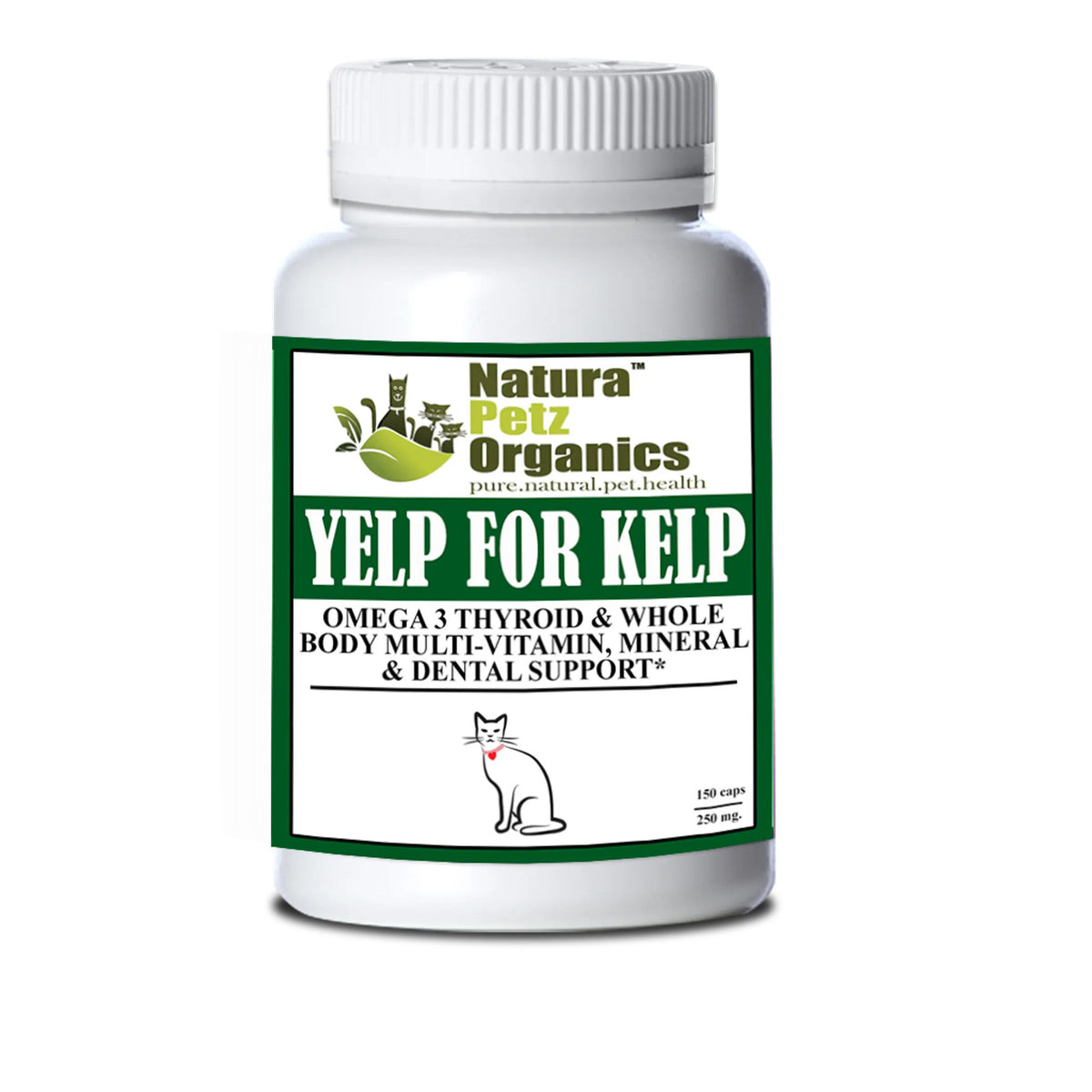 Yelp For Kelp - Omega 3/6 Thyroid/Whole Body Multi-Mineral, CAT, 150CAT
