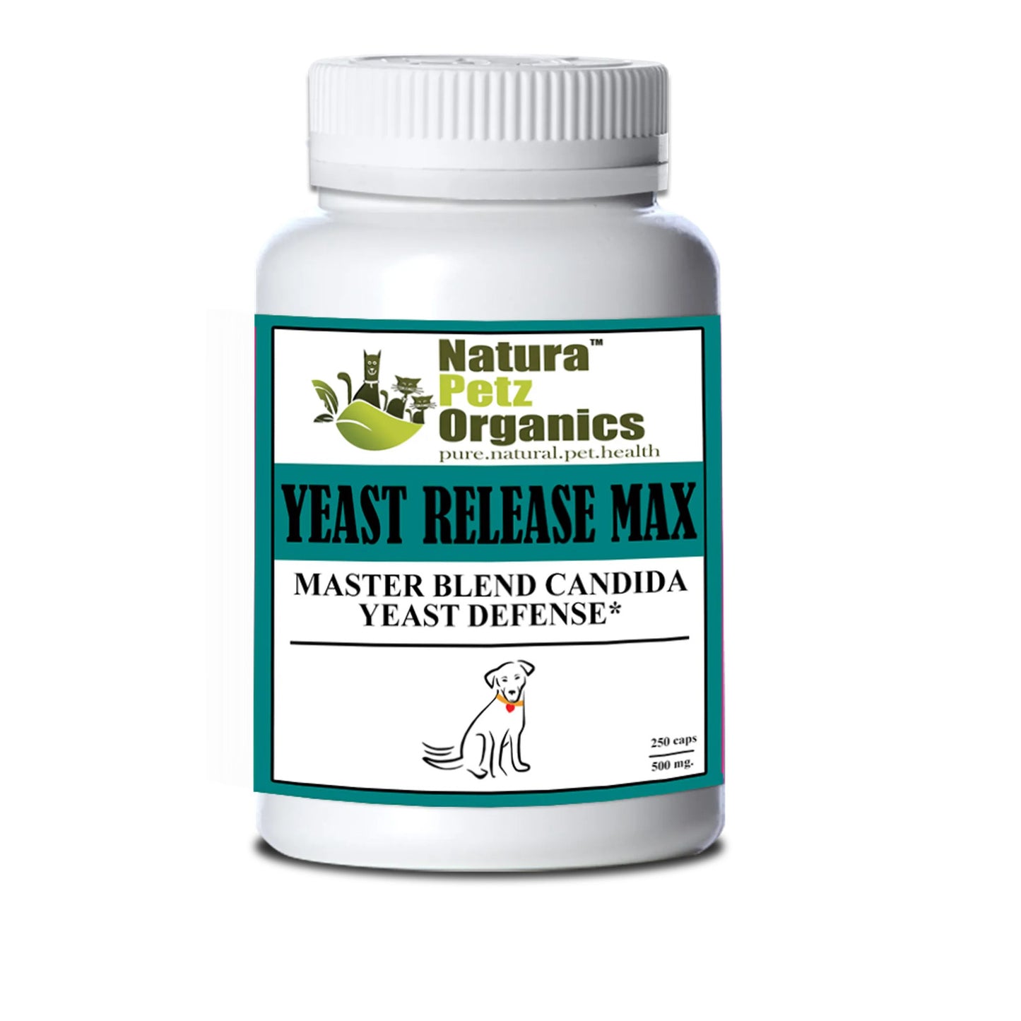 yeast release max capsules candida yeast defense dog 250 caps 500 mg