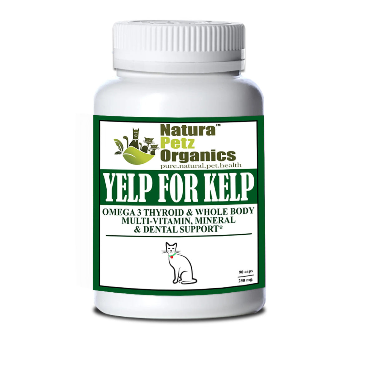 Yelp For Kelp - Omega 3/6 Thyroid/Whole Body Multi-Mineral, CAT, 90CAT