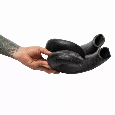 WATER BUFFALO HORN-100% Natural, Long-Lasting, 2 COUNT-15 oz, Lg,